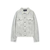 VINTAGE WASHED DENIM TRUCKER FOR MEN IN WHITE