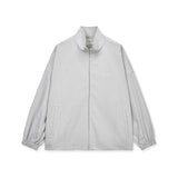 BACK LOGO HIGH NECK JUMPER IN LIGHT GREY